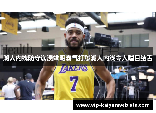 湖人内线防守崩溃姚明霸气打爆湖人内线令人瞠目结舌