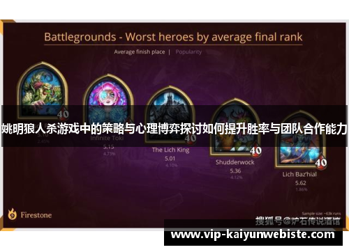 姚明狼人杀游戏中的策略与心理博弈探讨如何提升胜率与团队合作能力